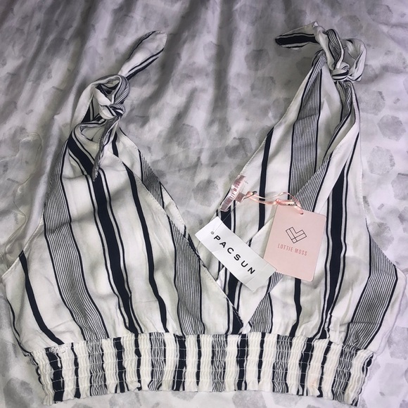 PacSun Tops - NWT Lottie Moss striped Crop top